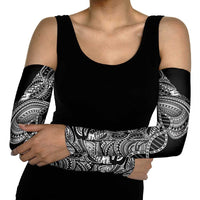 Samoan DNA Art Tattoo Arm Sleeves Polynesian Pattern Black Color