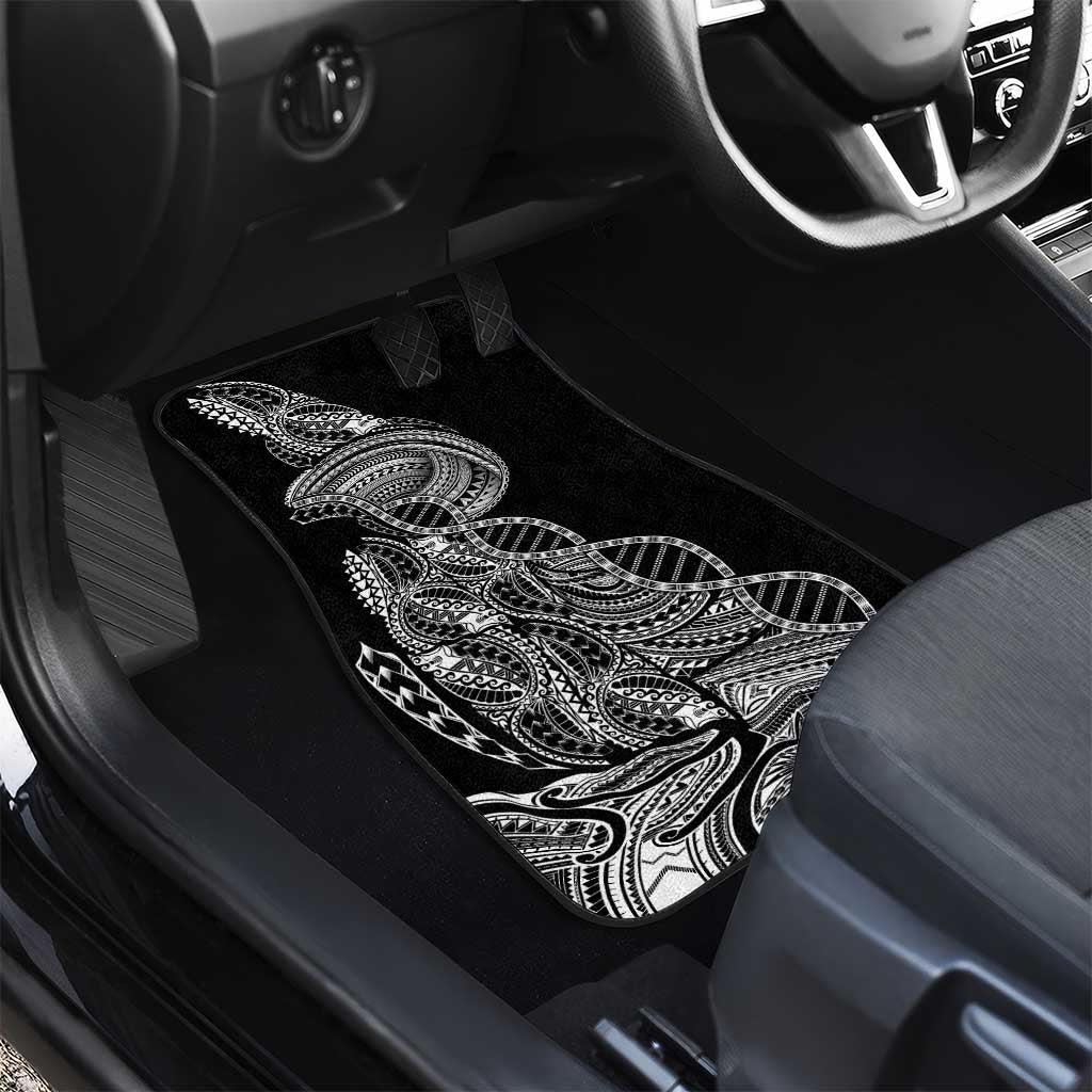 Samoan DNA Art Tattoo Car Mats Polynesian Pattern Black Color
