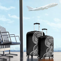 Samoan DNA Art Tattoo Luggage Cover Polynesian Pattern Black Color