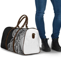 Samoan DNA Art Tattoo Travel Bag Polynesian Pattern Black Color