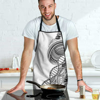 Samoan DNA Art Tattoo Apron Polynesian Pattern White Color