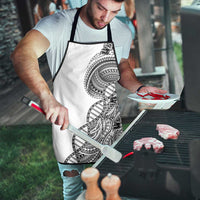Samoan DNA Art Tattoo Apron Polynesian Pattern White Color