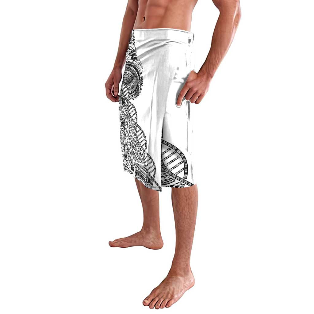 Samoan DNA Art Tattoo Lavalava Polynesian Pattern White Color