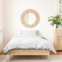 Samoan DNA Art Tattoo Bedding Set Polynesian Pattern All White