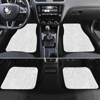 Samoan DNA Art Tattoo Car Mats Polynesian Pattern All White