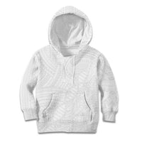 Samoan DNA Art Tattoo Kid Hoodie Polynesian Pattern All White