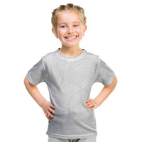 Samoan DNA Art Tattoo Kid T Shirt Polynesian Pattern All White