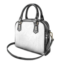 Samoan DNA Art Tattoo Shoulder Handbag Polynesian Pattern All White