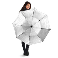 Samoan DNA Art Tattoo Umbrella Polynesian Pattern All White