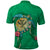 Hawaii Pikake and Maile Lei Polo Shirt Honu Polynesian Pattern Green Color