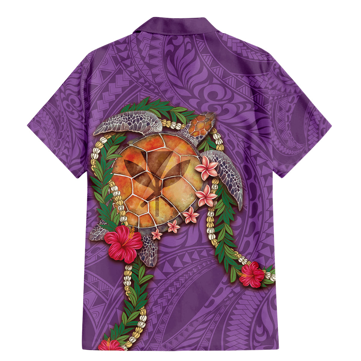 Hawaii Pikake and Maile Lei Family Matching Mermaid Dress and Hawaiian Shirt Honu Polynesian Pattern Pink Color