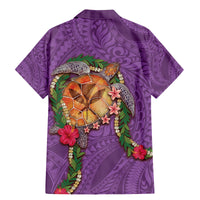 Hawaii Pikake and Maile Lei Family Matching Mermaid Dress and Hawaiian Shirt Honu Polynesian Pattern Pink Color