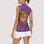 Hawaii Pikake and Maile Lei Women Sleeveless Polo Shirt Honu Polynesian Pattern Pink Color