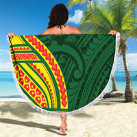 Manu'a Cession Day Beach Blanket Polynesian Pattern