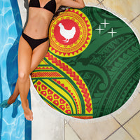 Manu'a Cession Day Beach Blanket Polynesian Pattern