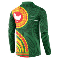 Manu'a Cession Day Button Sweatshirt Polynesian Pattern LT03 - Polynesian Pride