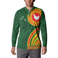 Manu'a Cession Day Button Sweatshirt Polynesian Pattern LT03 - Polynesian Pride