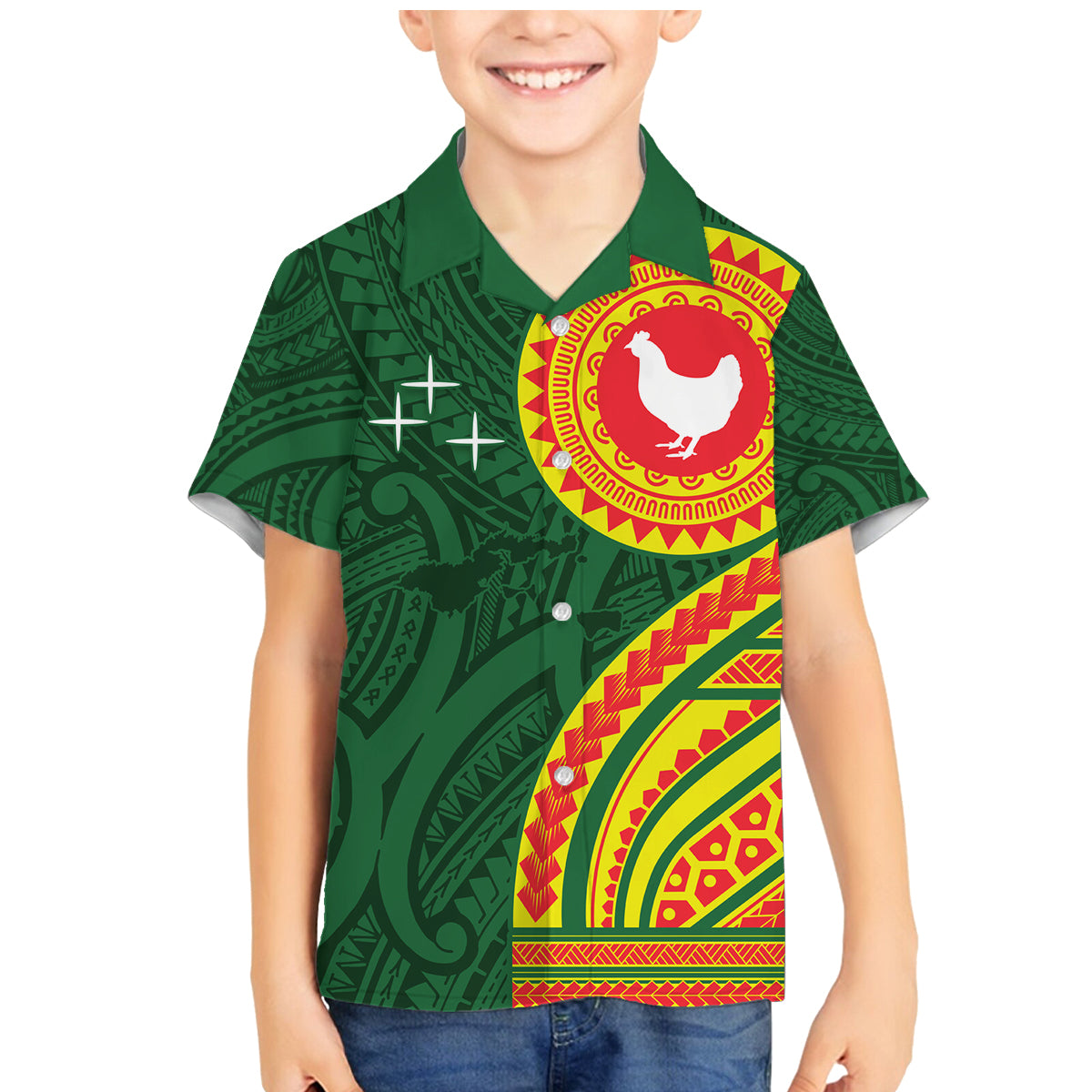 Manu'a Cession Day Family Matching Mermaid Dress and Hawaiian Shirt Polynesian Pattern