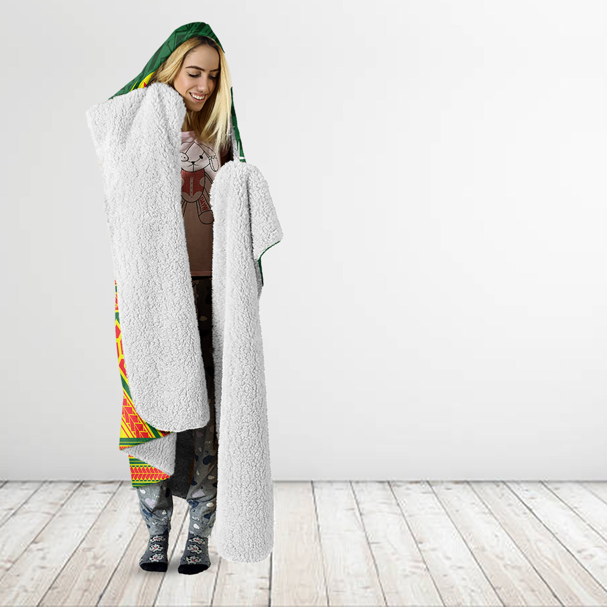 Manu'a Cession Day Hooded Blanket Polynesian Pattern