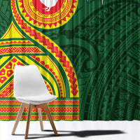 Manu'a Cession Day Window Curtain Polynesian Pattern
