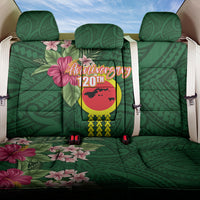 Manu'a Cession Day 120th Anniversary Back Car Seat Cover Polynesian Pattern and Hibiscus Flower LT03 One Size Green - Polynesian Pride