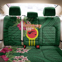 Manu'a Cession Day 120th Anniversary Back Car Seat Cover Polynesian Pattern and Hibiscus Flower LT03 - Polynesian Pride