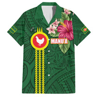 Manu'a Cession Day 120th Anniversary Family Matching Tank Maxi Dress and Hawaiian Shirt Polynesian Pattern and Hibiscus Flower