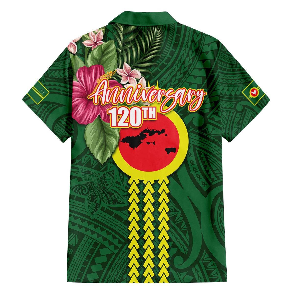 Manu'a Cession Day 120th Anniversary Family Matching Tank Maxi Dress and Hawaiian Shirt Polynesian Pattern and Hibiscus Flower