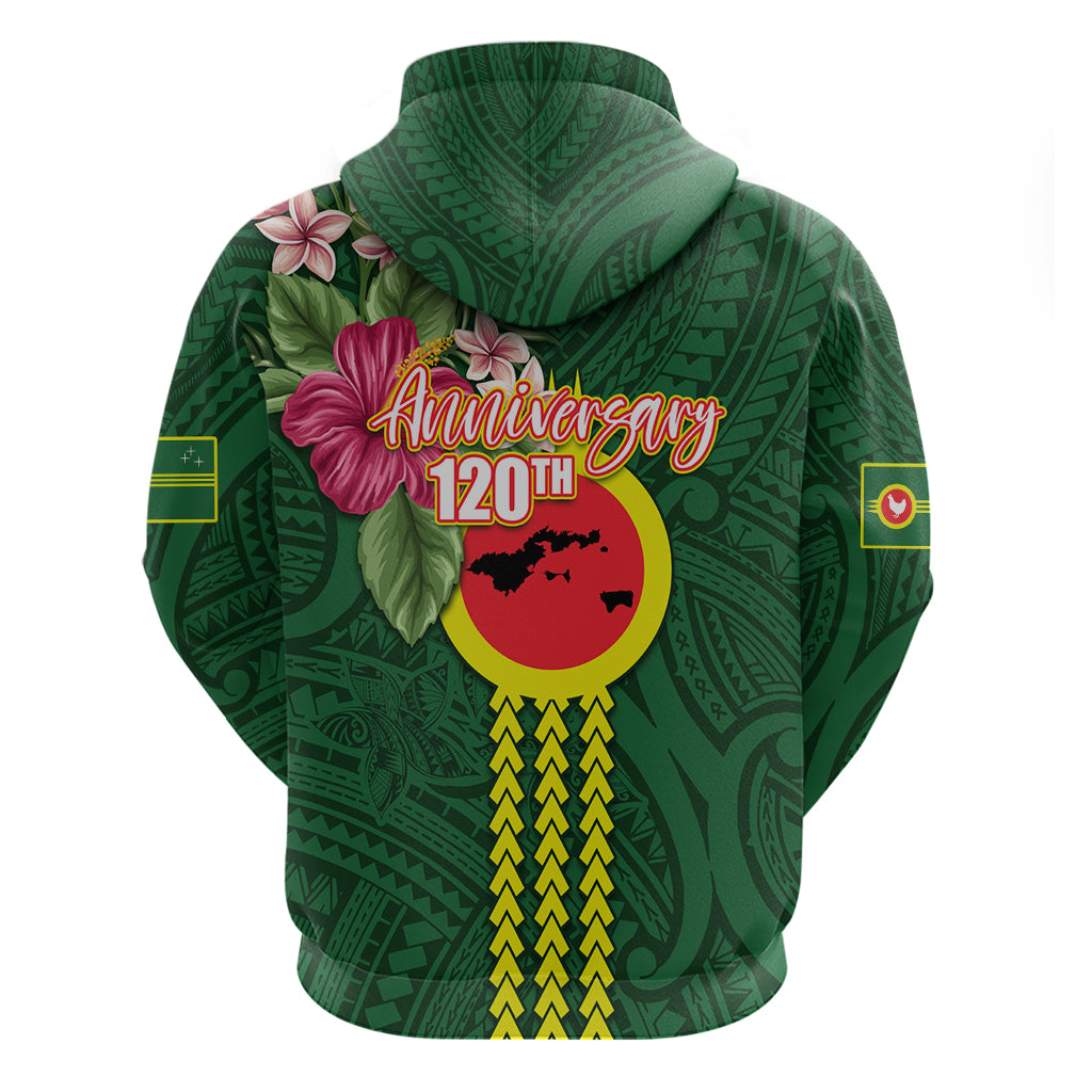 Manu'a Cession Day 120th Anniversary Hoodie Polynesian Pattern and Hibiscus Flower LT03 - Polynesian Pride