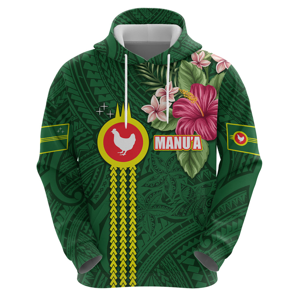 Manu'a Cession Day 120th Anniversary Hoodie Polynesian Pattern and Hibiscus Flower LT03 - Polynesian Pride