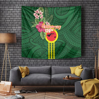 Manu'a Cession Day 120th Anniversary Tapestry Polynesian Pattern and Hibiscus Flower LT03 - Polynesian Pride