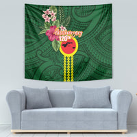 Manu'a Cession Day 120th Anniversary Tapestry Polynesian Pattern and Hibiscus Flower LT03 - Polynesian Pride