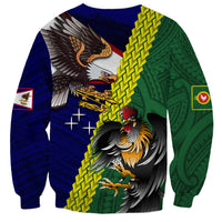 Manu'a Island and American Samoa Sweatshirt Rooster and Eagle Mascot