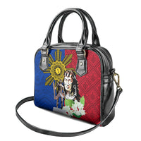 Philippines Lapu-Lapu Shoulder Handbag Filipino Sun Tattoo With Yakan Pattern