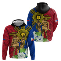 Philippines Lapu Lapu King Jasmine Flowers Hoodie Filipino Sun Tattoo