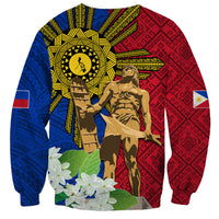 Philippines Lapu Lapu King Jasmine Flowers Sweatshirt Filipino Sun Tattoo