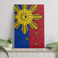 Philippines Sun Batok Tattoo Canvas Wall Art Polynesian and Yakan Pattern