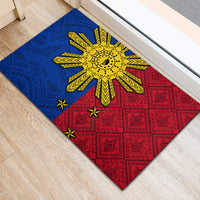 Philippines Sun Batok Tattoo Rubber Doormat Polynesian and Yakan Pattern