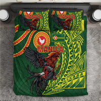 Proud of Manu'a Islands Bedding Set Rooster and Polynesian Art Wing Style