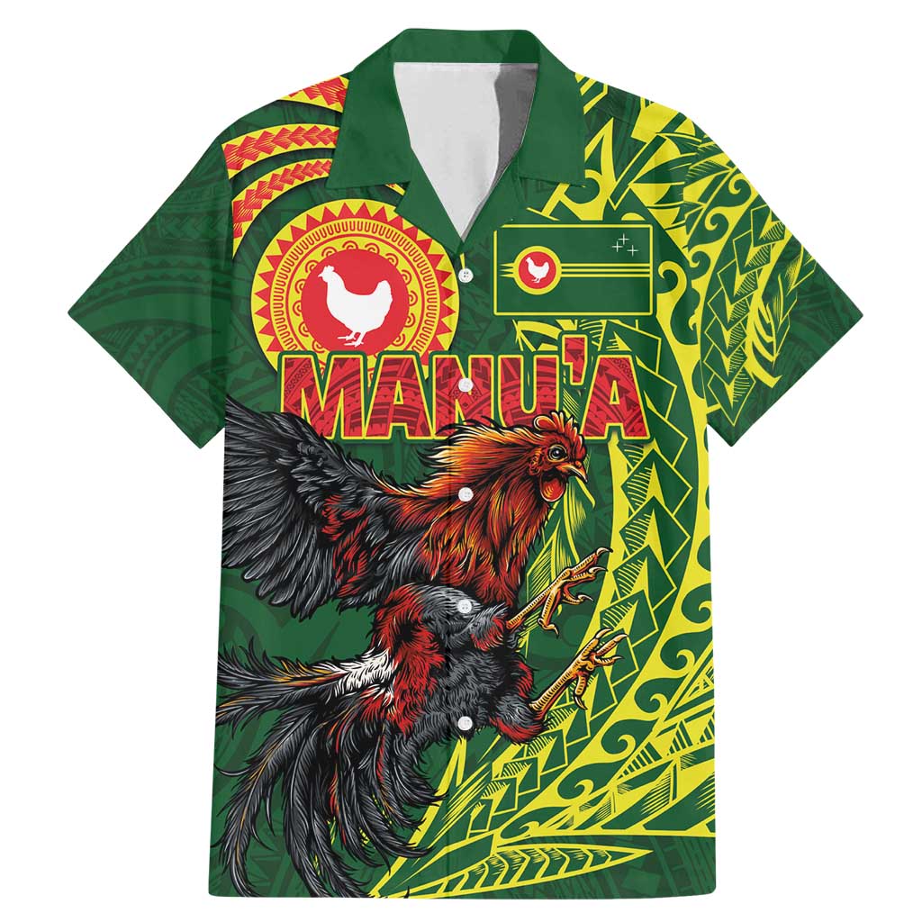 Proud of Manu'a Islands Family Matching Mermaid Dress and Hawaiian Shirt Rooster and Polynesian Art Wing Style