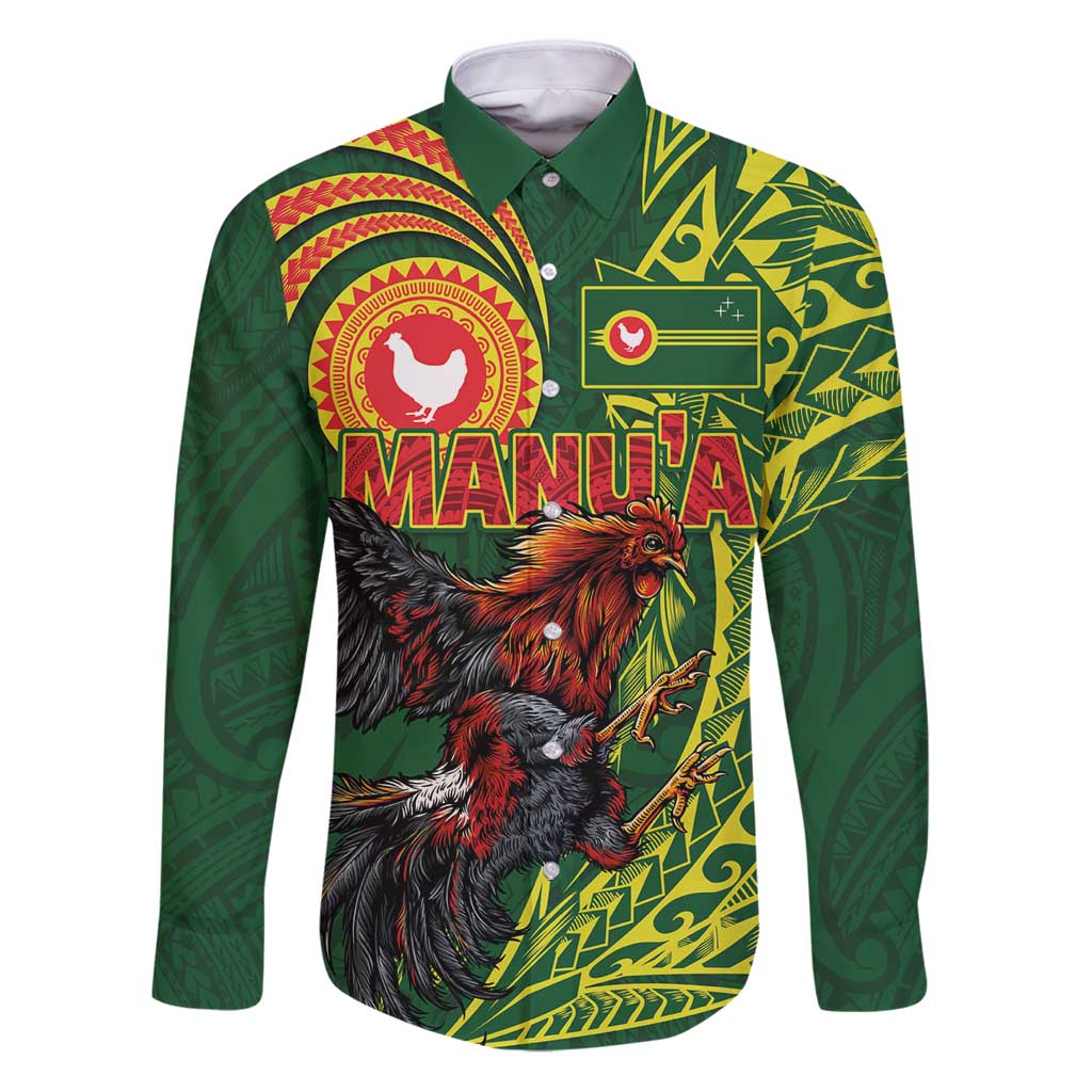Proud of Manu'a Islands Family Matching Puletasi and Hawaiian Shirt Rooster and Polynesian Art Wing Style