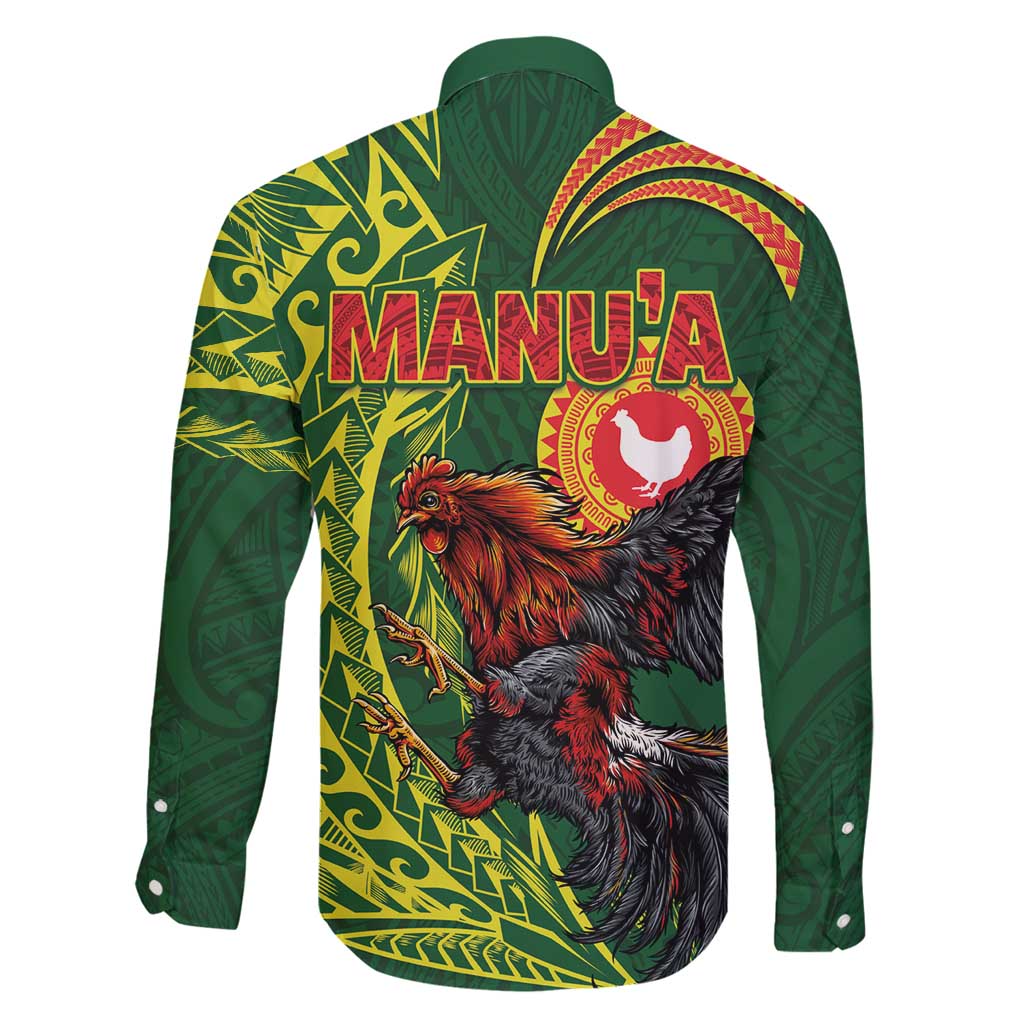 Proud of Manu'a Islands Family Matching Puletasi and Hawaiian Shirt Rooster and Polynesian Art Wing Style