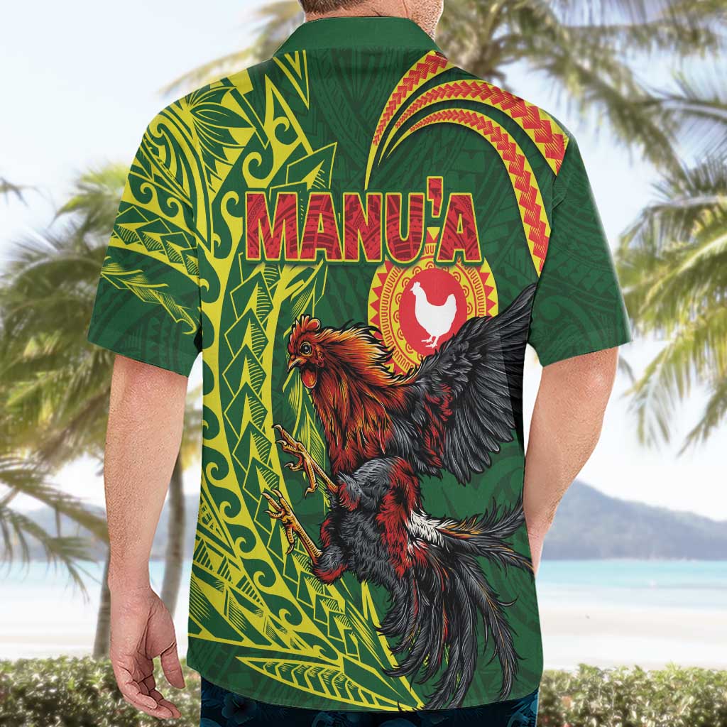 Proud of Manu'a Islands Hawaiian Shirt Rooster and Polynesian Art Wing Style