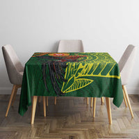 Proud of Manu'a Islands Tablecloth Rooster and Polynesian Art Wing Style