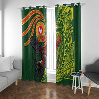 Proud of Manu'a Islands Window Curtain Rooster and Polynesian Art Wing Style