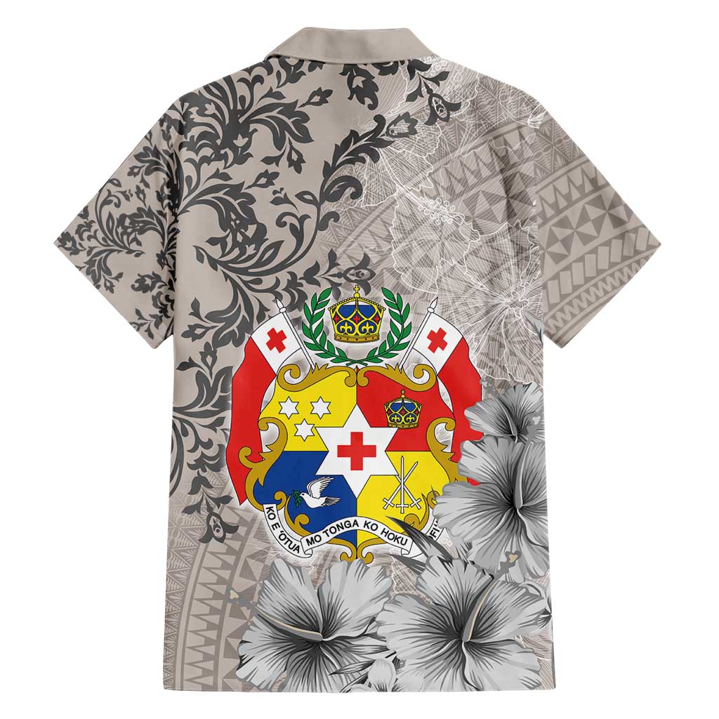 Tonga Culture Family Matching Short Sleeve Bodycon Dress and Hawaiian Shirt Ngatu Pattern and Blooming Hibiscus LT03 - Polynesian Pride