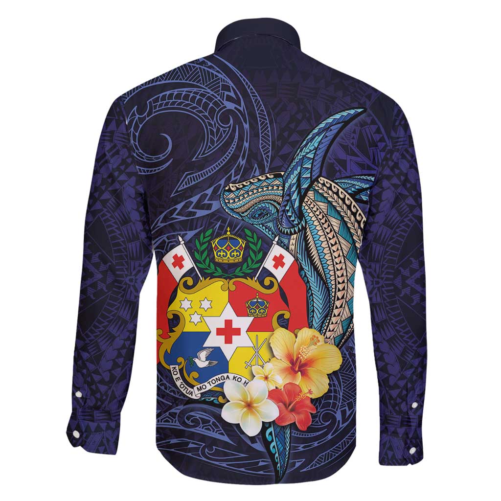 Tonga Vava'u Humpback Whale Blue Water Family Matching Tank Maxi Dress and Hawaiian Shirt Polynesian Hibiscus Flowers