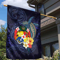 Tonga Vava'u Humpback Whale Blue Water Garden Flag Polynesian Hibiscus Flowers LT03 - Polynesian Pride