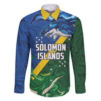 Solomon Islands Polynesian Tribal Shark and Crocodile Family Matching Summer Maxi Dress and Hawaiian Shirt