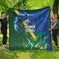 Solomon Islands Polynesian Tribal Shark and Crocodile Quilt